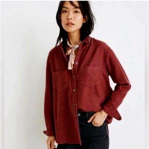 Madewell Burgundy flannel